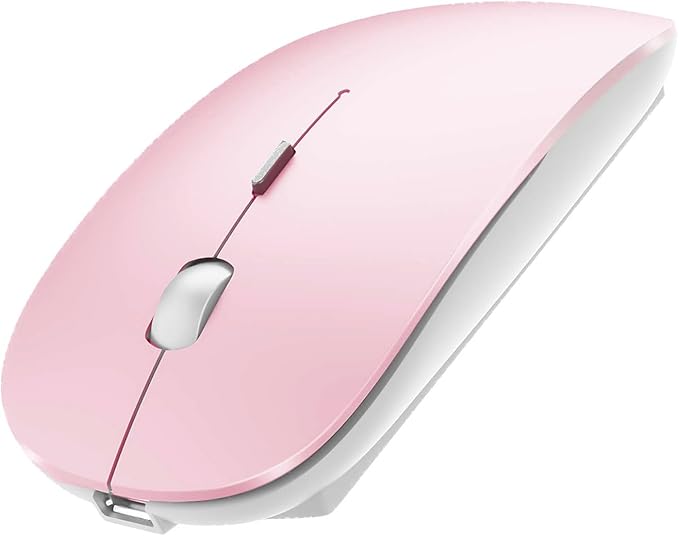 PEIBO Bluetooth Wireless Mouse for Laptop mac MacBook ipad MacBook air MacBook pro pc Desktop Computer Windows Chromebook Notebook (Jelly Pink)