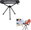 Universal Camping Chair Foot Rest - Folding Leg Rest for Outdoor, Foot Rest Under Desk at Home/Office & Foot Rest for Air Travel, Adjustable Height Sturdy Camp Footstool for Beach, Picnic, Hammock