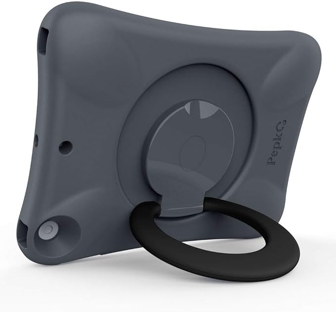 Kids EVA Case for iPad | Multi-Direction Stable Stand | Compatible with 10.2-Inch iPad 2021/2020/2019 (9th/8th/7th Generation) (Grey+Black)