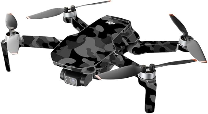 MightySkins Compatible with DJI Mini 2 Portable Drone - Black Camo | Protective, Durable, and Unique Vinyl Decal wrap Cover | Easy to Apply, Remove, and Change Styles | Made in The USA