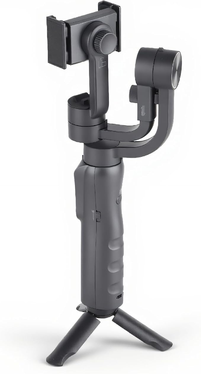 S5 Gimbal Stabilizer for Smartphone, 3 Axis Handheld, Upgraded Anti Shake System, Face Tracking, Foldable