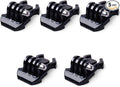 QKOO 5X Quick Release Buckle Clip Basic Base Mount for GoPro Hero 13, 12, 11, 10, 9, 8, 7, 6, 5, 4, Session, 3+, 3, GoPro MAX, Hero (2018), Fusion, DJI Osmo Action, AKASO, SJCAM, Action Cameras