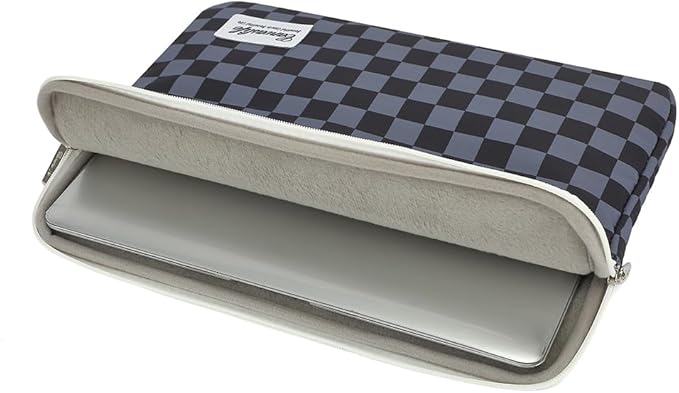 Canvaslife Black Checker Pattern Laptop Sleeve Case Cover with Pocket for MacBook Pro 14 inch and 14 inch-14.4 inch HP, Lenovo, Dell, ASUS, Acer Notebook Computer