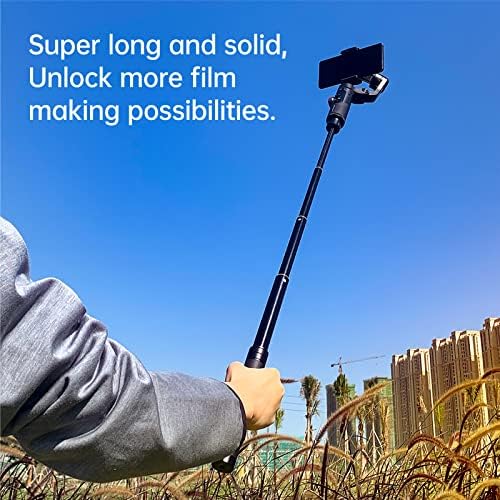 Phone Gimbal Stabilizer 3-Axis Smartphone Foldable Gimbal for iPhone Gimble with Focus Wheel-AOCHUAN Smart XE&AOCHUAN 1.7M Complete Camera Tripod& E10 Aluminum Extension Rod