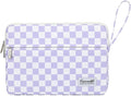 Canvaslife Laptop Sleeve Case Cover with Pocket for MacBook Pro 14 inch and 14 inch-14.4 inch HP, Lenovo, Dell, ASUS, Acer Notebook Computer (Purple Checker)