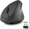 Perixx PERIMICE-719R Wireless 2.4G Rechargeable Ergonomic Mouse - Duo Wired and Cordless Charging Feature - Black