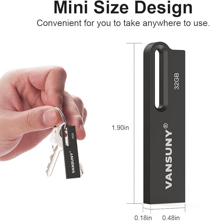 Vansuny 3 Pack 32GB USB Flash Drives USB 3.0 Metal Waterproof Flash Drive Ultra High Speed Memory Sticks, Portable Thumb Drive for PC/Tablets/Mac/Laptop