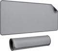 JIALONG Desk Mat - Large Desk Pad, Gaming Mouse Pad, Office Desk Protector with Anti-slip Base, Anti-wear Personalized Design, Mousepad in Mid-Grey