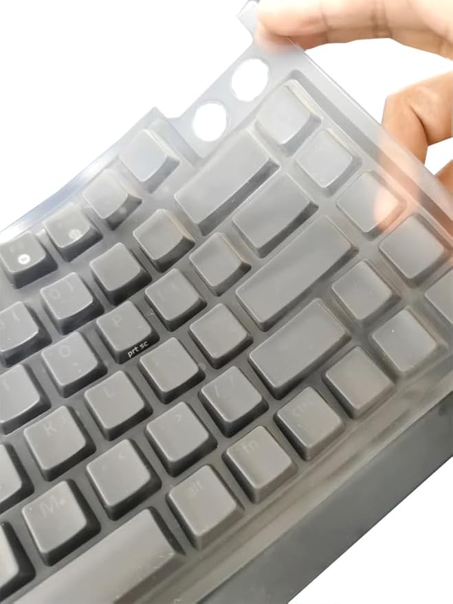 Silicone Keyboard Skin Cover Compatible for Razer BlackWidow V4 75% Mechanical Gaming Keyboard （NOT Compatible for Razer BlackWidow V4/V4 Pro Wired Mechanical Gaming Keyboard (Clear)