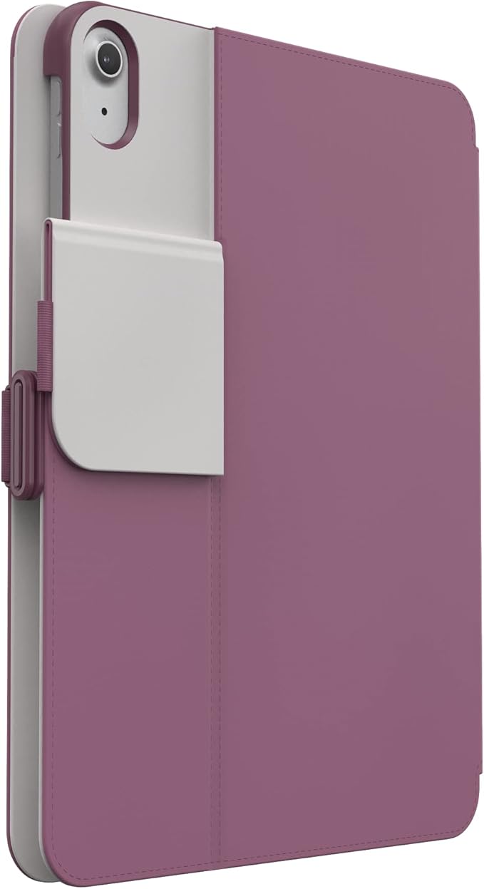 Speck Case for iPad Pro 10th Generation 10.9 Inch - Drop & Camera Protection, Slim Multi Range Stand, Apple Pencil Holder - Plumberry/Crushed Purple/Crepe Pink