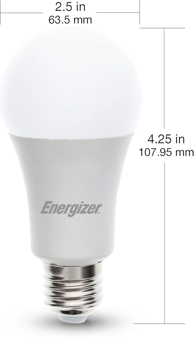 XTREME Energizer Smart Wi-Fi LED Light Bulb, Warm White, 60W, 800 Lumens, Compatible with Alexa, Google Assistant and Siri, Control from Anywhere with App, Custom Schedules, 2-Pack