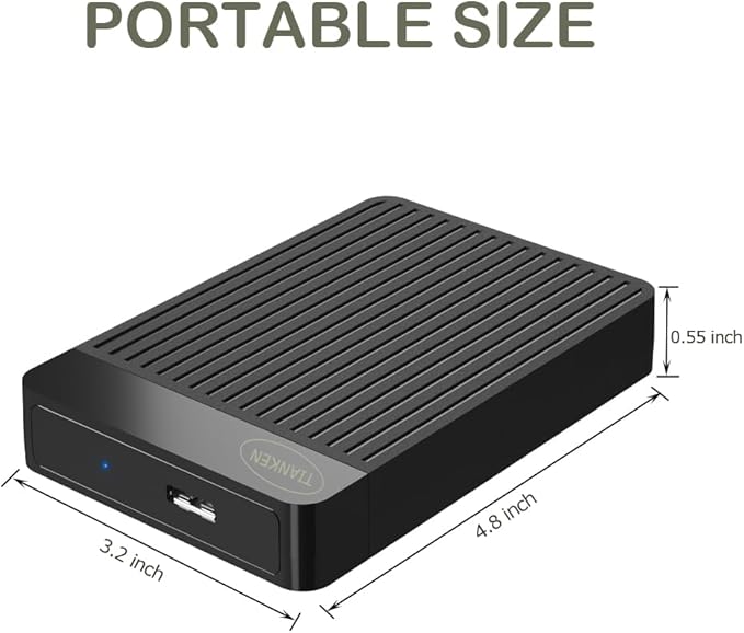 1TB Ultra Slim Portable External Hard Disk Drive 2.5'' USB 3.0 HDD Storage for Mac, PC, Laptop, PS4, Xbox one