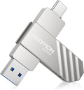 KOOTION USB 3.2 Flash Drive 256GB, Up to 450 MB/S Read Speed USB C Memory Stick, Dual USB C Thumb Drive with USB Type-C and USB A, Swivel Metal Pen Drive for Smartphones/Tablet/Laptop/Mac/Car/TV