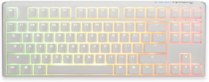 Ducky One 3 TKL Pure White Hotswap RGB Mechanical Keyboard (Cherry MX Brown)