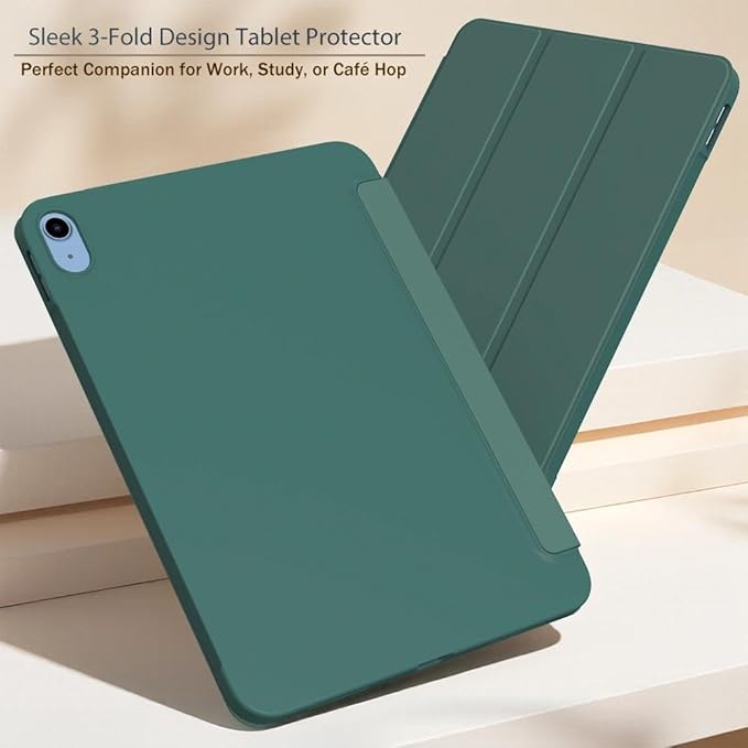 Case for iPad Pro 11 inch 2018 / iPad Air 5th Generation 2022 / 4th Gen 2020 10.9 Inch - Slim Lightweight Durable Trifold Stand Cover, Supports Auto Wake/Sleep, Green