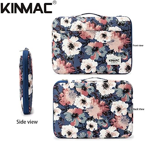 Kinmac 360° Heavy Duty Protective Laptop Sleeve Case Bag Cover with Handle for MacBook Air 13 inch,iPad Pro 13 inch and 13.3 inch HP,Dell,Lenovo,Asus,Acer Laptop (Camellia)
