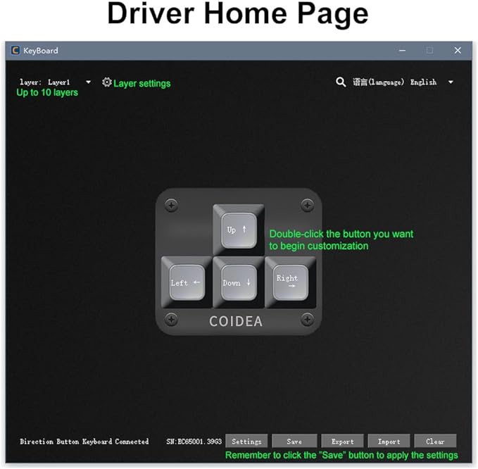 Arrow Keys Only Keyboard Mini WASD 4 Keys Macro Gaming Keypad One-Handed Mechanical Programmable Pad OSU Hot Swappable Linear Red Switches Metal Panel for Win/Mac,