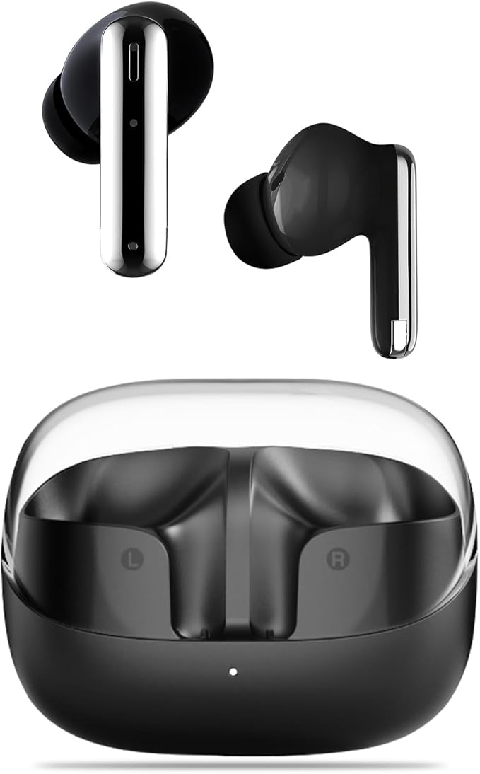 SHANLING MTW60 Headphone TWS Bluetooth 5.3 Earphone HiFi in-Ear Monitor 13mm 35dB with ENC, IPX4 Water Resistance in-Ear Earbuds Sport Earbuds Wireless Earbuds (Black)