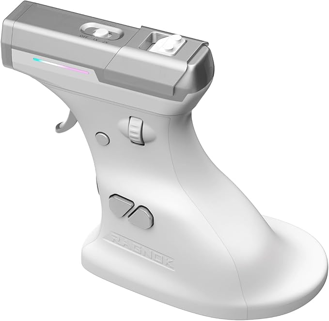 ErgoStrike7: Next-Gen FPS Gaming Mouse with Recoil (White) - FPS Gun Grip Mouse, Ergonomic Vertical Design, Wireless/Wired USB for PC Gamers