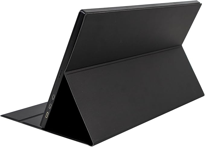 Portable Monitor, 15.6" 1080P FHD IPS Travel Monitor w/Smart Cover & Speakers, HDMI USB C Plug & Play, Second External Monitor for Laptop/PC/Phone/Mac