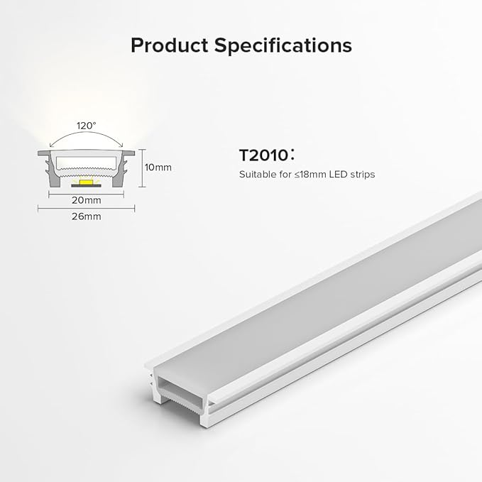 BTF-LIGHTING Silicone LED Channel System 49.2Ft Flexible Milky White Cover DIY Spotless Tube for ≤18mm Width LED Strip,Neon Rope Light Channel Diffuser, for Kitchen Cabinet, Room, Patio(No LED Strip)