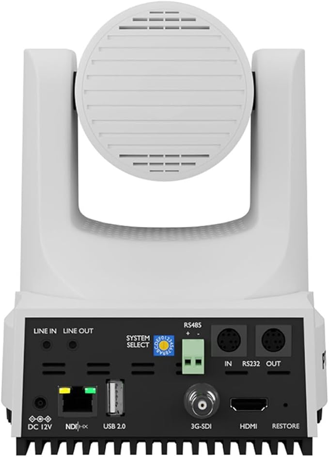PTZOptics Move 4K 12X Optical Zoom Camera (White)