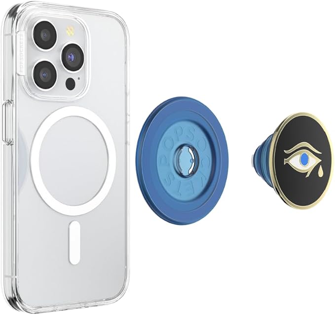 PopSockets Phone Grip for MagSafe, Magnetic Holder, Phone Stand, Evil Eye - Enamel Prosper