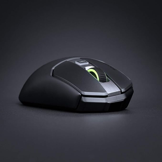 ROCCAT Kain 200 Wireless PC Gaming Mouse, AIMO RGB Backlit Lighting, Owl-Eye Optical Sensor, Ergonomic Mouse Feel, 5 Side Buttons, Adjustable Up to 16,000 DPI, Up to 50 Hour Battery Life, Black