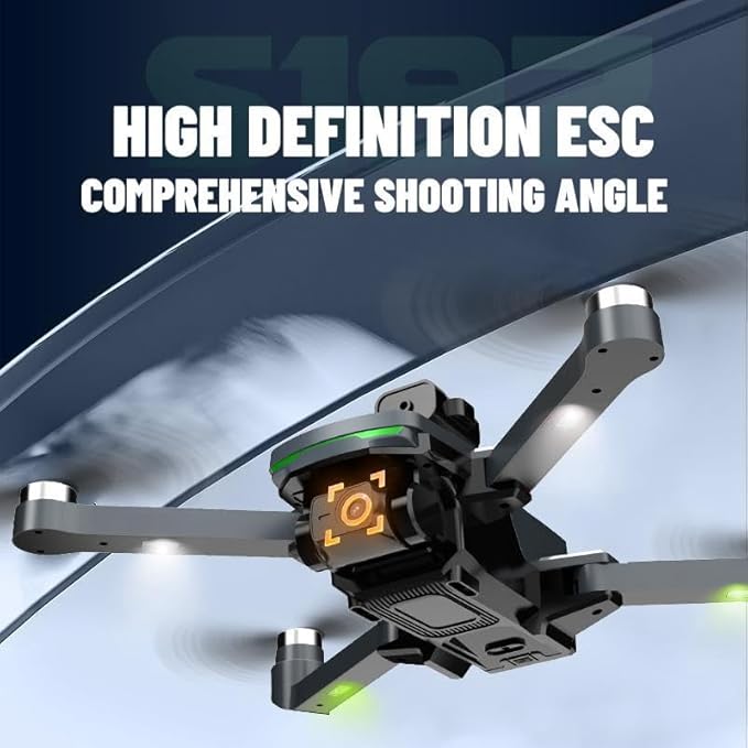 GPS Drone with 4K Dual Camera for Adults, FPV RC Quadcopter with 4.5" Large Screen Remote Control, Brushless Motor, Auto Return Home, Follow Me, 2 Batteries and Carrying Case