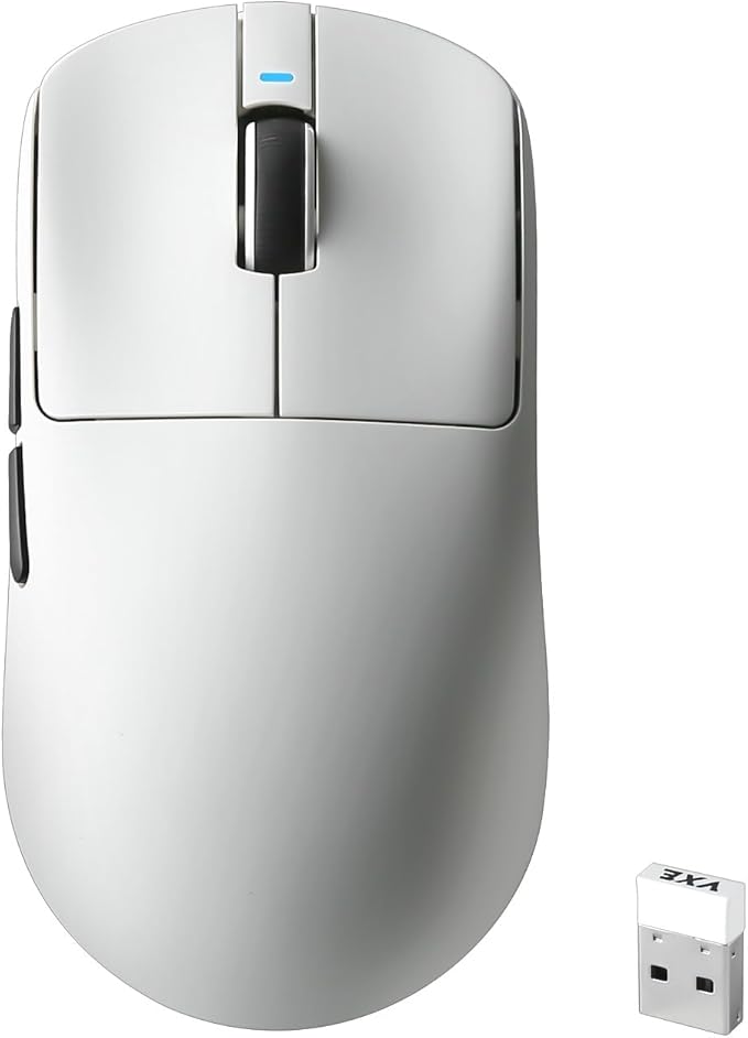 R1 SE+ Wireless Gaming Mouse, 18000 DPI, High-Precision PAW3395 SE Sensor,55g Lightweight,Tri-Mode 2.4G/BT5.0/USB-C Gaming Mouse, Programmable Ergonomic Mice Suitable for Laptops/PC/Mac (White)