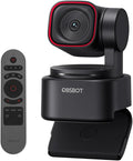OBSBOT Tiny 3 Lite AI-Powered Spatial Audio 4K Webcam, 1/2" Sensor Tri-Mic Voice Control Gesture Control HDR Webcam for PC Laptop Zoom Meeting, W Smart Remote 2