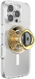 PopSockets Phone Grip for MagSafe, Magnetic Holder, Phone Stand, Crystal - Eye of the Beholder Gold