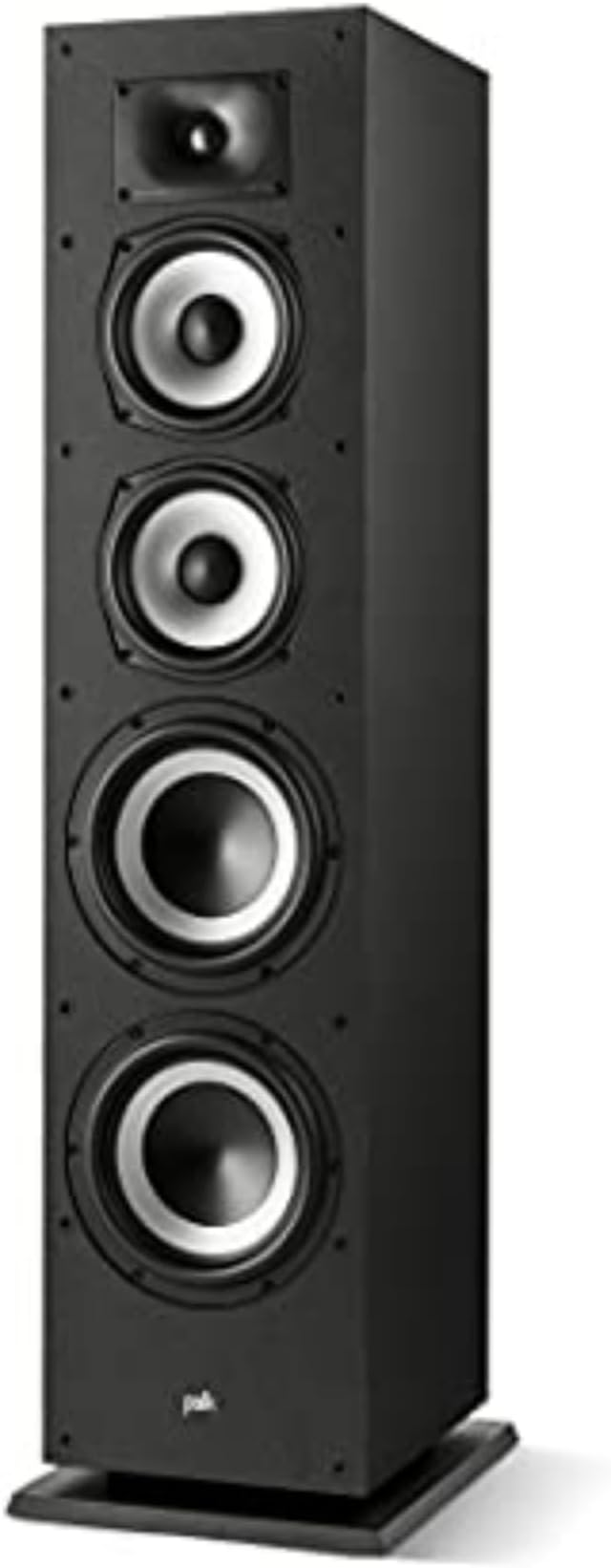 Polk Monitor XT70 Large Tower Speaker, Home Stereo Speakers, Hi-Res Audio, Dolby Atmos & DTS:X Compatible, 1" Tweeter, (2) 6.5" Balanced Woofers, (2) 8" Passive Radiators (Single, Midnight Black)