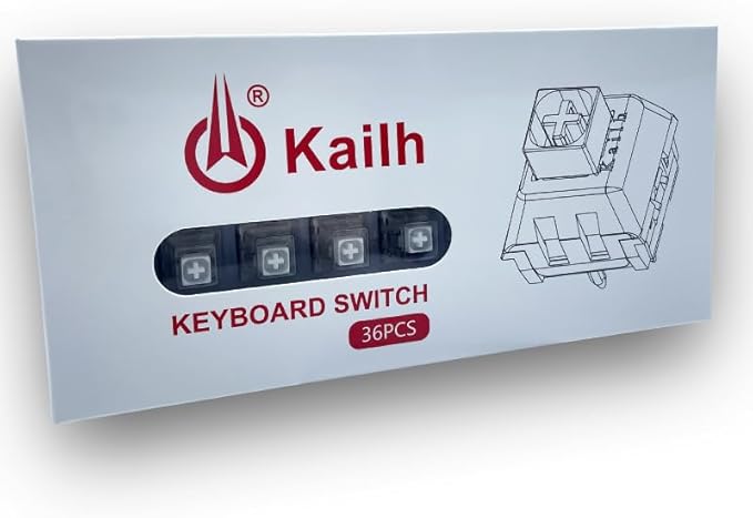 Kailh Box White Clicky Switch Mechanical Keyboard Switches for Gaming & Typing | Hot-Swappable, Dustproof, 3-Pin & 5-Pin Compatible（72pcs）