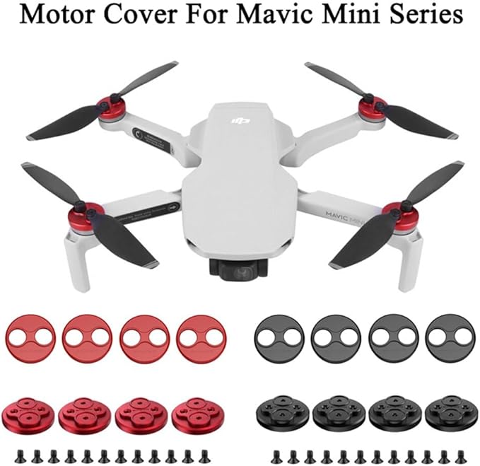 Mavic Mini 3 2 1 Motor Cover Cap Drone Dust-Proof Engine Protector Guard Protective Accessories for DJI Mavic Mini 2 SE 3 Pro (for Mini 2 SE Black)
