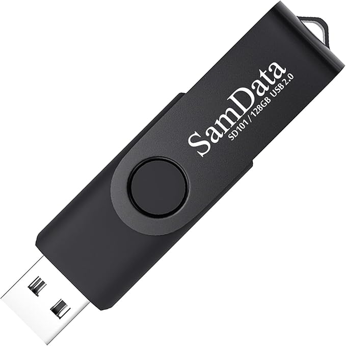 SamData 128GB USB Flash Drives 2 Pack 128GB Thumb Drives Memory Stick Jump Drive with LED Light for Storage and Backup (2 Colors: Black Blue)