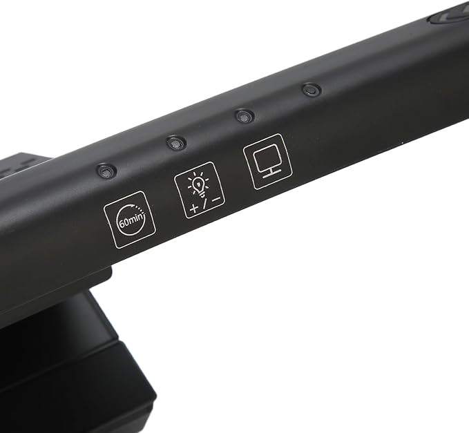 Sanpyl Computer Monitor Lamp, Curved Monitor Light Bar, Stepless Dimming 3 Color Temperature Touch Control Type C Computer Screen Lamp for Office