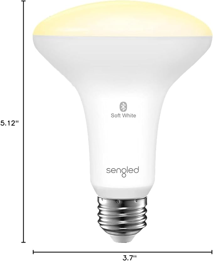 Sengled Light Bulb, BR30, S1 Smart Flood Light Bulb That Compatible with Alexa, Dimmable Led Lights, E26, Warm Light Bulbs, 65W Equivalent, No Hub Required, Soft White (2700k), 4-Pack