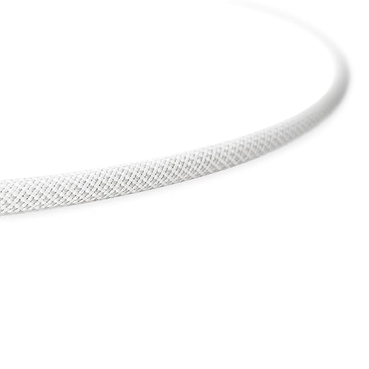 CalDigit Thunderbolt 4 Pro Braided Cable - 40Gbps 240W Power Delivery, Compatible with Thunderbolt 3, Thunderbolt 5, USB4 Type C, MacBook Pro, iMac, iPhone 17 (Pro 1m Thunderbolt 4/USB4, White)