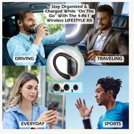 Groove Wireless Bluetooth Earbuds with Charging Case | Wireless Sports Earbuds | Running Ear Phones | Black Electronics