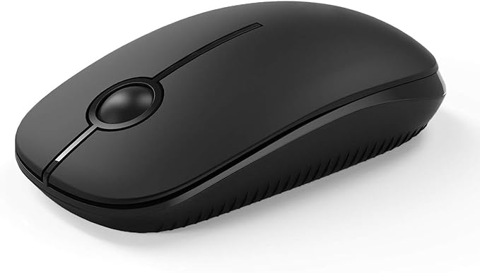 Unipows Wireless Mouse - 2.4G Slim Portable Computer Mouse with Nano Receiver, Less Noise Mobile Optical Mice for Notebook, PC, Laptop, Computer, Mac (Black)