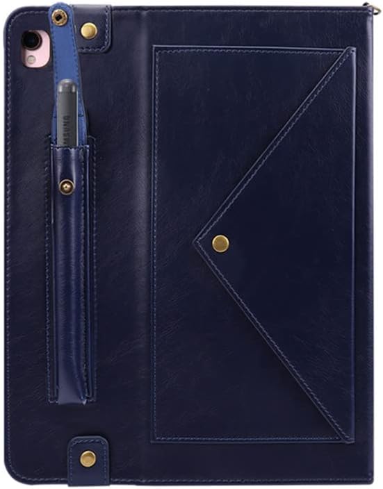 Handbag Case for iPad 10.2" (2019-2021) & iPad Pro/Air 10.5", Techcircle Folio Stand iPad Crossbody Wallet Case with Pencil Holder & Envelope Pocket, Hand Strap+Shoulder Strap Protective Cover, Navy
