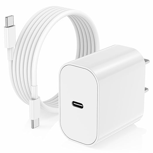 iPhone 17 16 15 Charger/10ft Type C to C Charging Cable Cord Long, USB C Fast Charging Block Plug for Apple iPhone 17 Pro Max/17 Air/16 Pro/15 Plus/AirPods/iPad/mini Plug Cube Birck Box Power Adapter