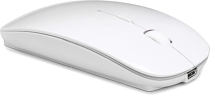 PEIBO Bluetooth Wireless Mouse for Laptop mac MacBook ipad MacBook air MacBook pro pc Desktop Computer Windows Chromebook Notebook (White)