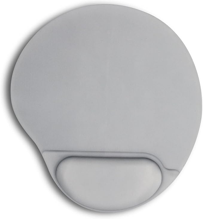 Ergonomic Mouse pad with Wrist Support,Cute Mouse Pad with Wrist Rest,Comfortable Mouse Pad for Home Office Gaming Working Computers Laptop,Pain Relief with Non-Slip PU Base (Gilver)