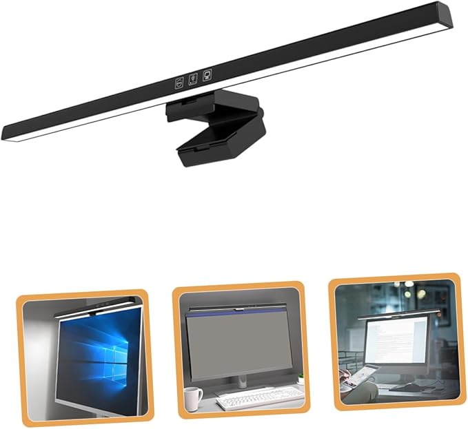 jojofuny Monitor Light Bar Computer Screen Light Bar Dimmable Brightness for Eye Protection