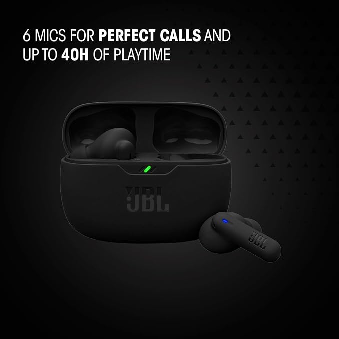 JBL Vibe Beam 2 - True Wireless Noise Cancelling Earbuds with JBL Pure Bass Sound & Smart Ambient Technology, 4mics for Crisp, Clear Calls, up to 40Hrs of Playback, IP54 Dust & Water Resistant (Pink)