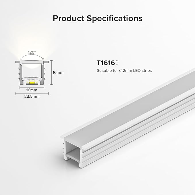 BTF-LIGHTING Silicone LED Channel System 32.8Ft Flexible Milky White Cover DIY Spotless Tube for ≤12mm Width LED Strip,Neon Rope Light Channel Diffuser, for Kitchen Cabinet, Room, Patio(No LED Strip)