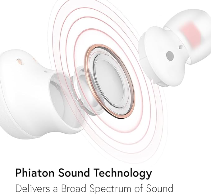 Phiaton Bonobuds Plus Digital Hybrid Active Noise Cancelling True Wireless Earbuds with Qualcomm Snapdragon Sound (Space Black)
