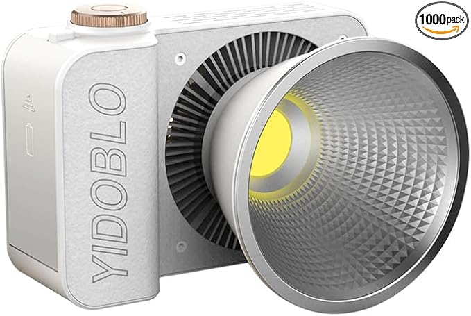 ZC-100BI 100W COB Video Light with Bowens Mount,10000Lux/m 2700K-7500K Bi-Color Camera Light with 10 Scenario Simulations Control Continuous Lighting for Photography (ZC-100bi White)
